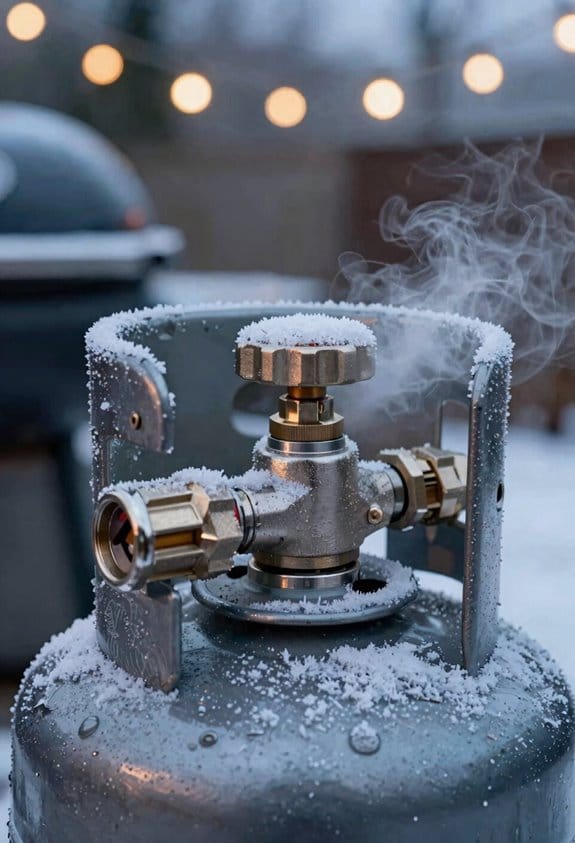 cold weather reduces propane pressure