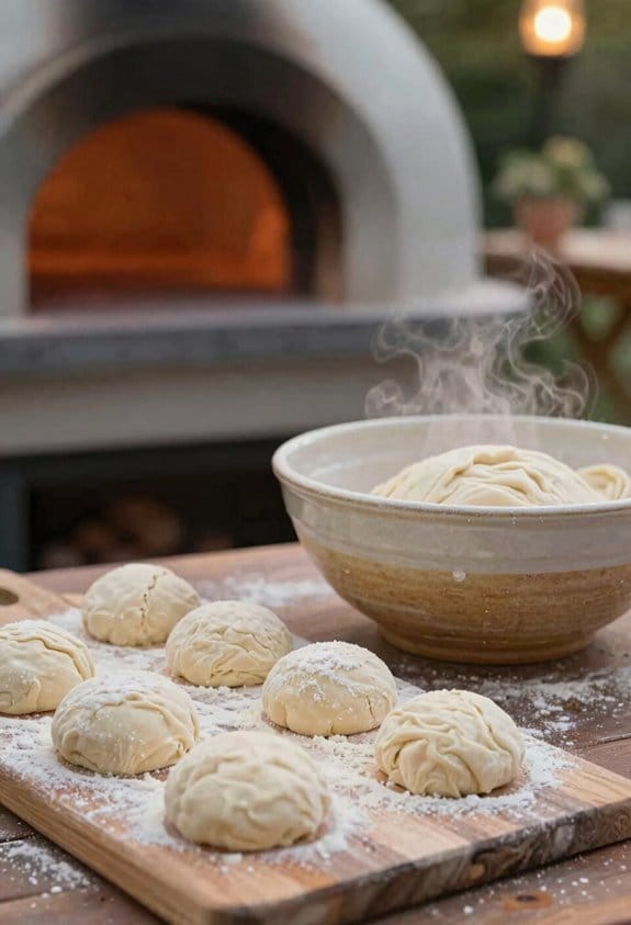 mix ferment shape dough balls
